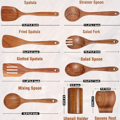 TimberChef™ Premium Wooden Utensils